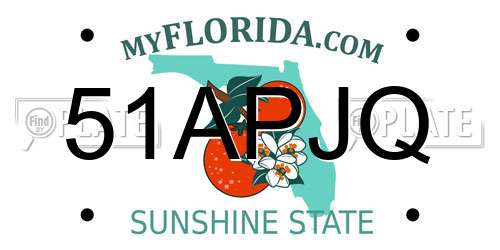 51APJQ Florida License Plate