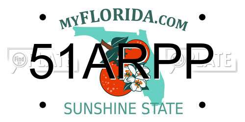 51ARPP Florida License Plate