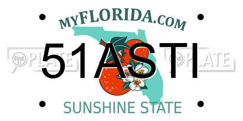 51ASTI Florida License Plate