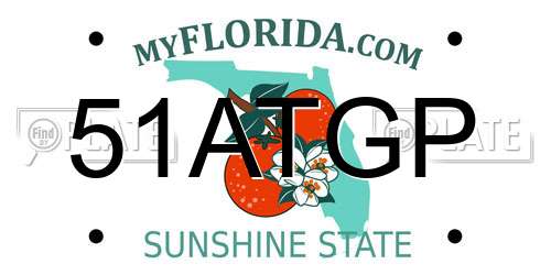 51ATGP Florida License Plate