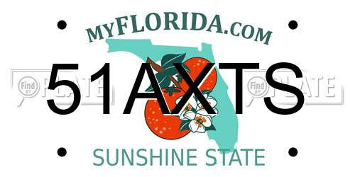 51AXTS Florida License Plate