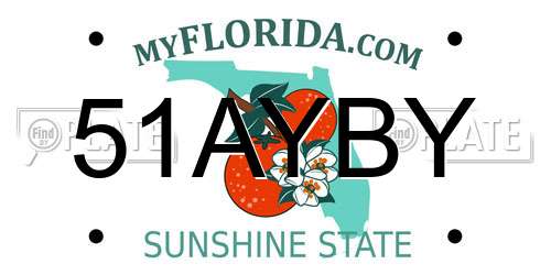 51AYBY Florida License Plate