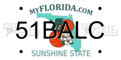 51BALC Florida License Plate