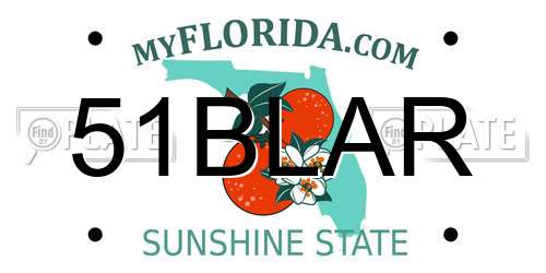 51BLAR Florida License Plate