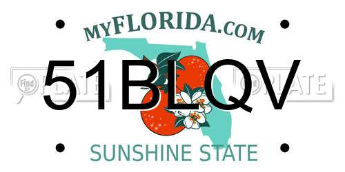 51BLQV Florida License Plate