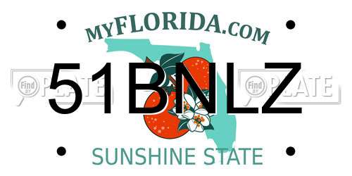 51BNLZ Florida License Plate