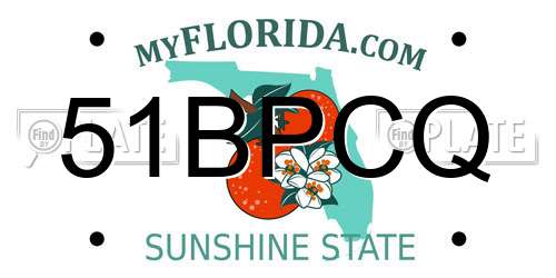 51BPCQ Florida License Plate