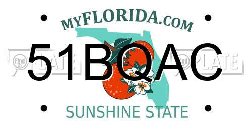 51BQAC Florida License Plate