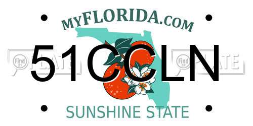 51CCLN Florida License Plate