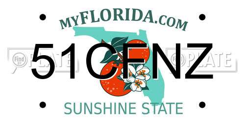 51CFNZ Florida License Plate