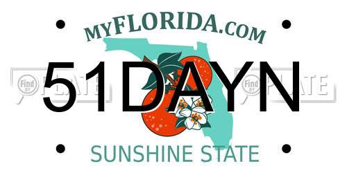 51DAYN Florida License Plate