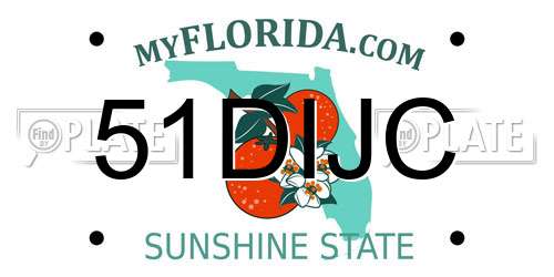 51DIJC Florida License Plate