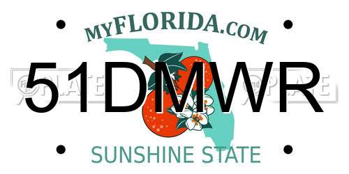 51DMWR Florida License Plate
