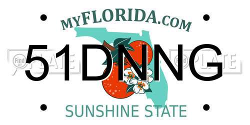 51DNNG Florida License Plate