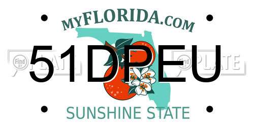 51DPEU Florida License Plate
