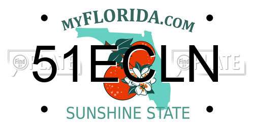 51ECLN Florida License Plate
