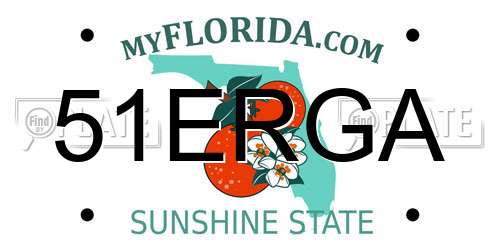 51ERGA Florida License Plate