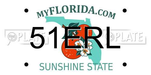51ERL Florida License Plate