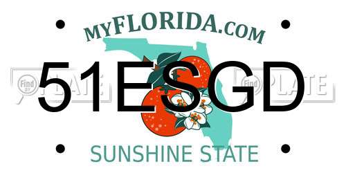 51ESGD Florida License Plate