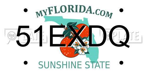 51EXDQ Florida License Plate