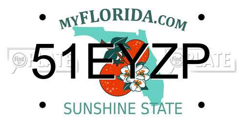 51EYZP Florida License Plate