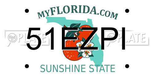 51EZPI Florida License Plate
