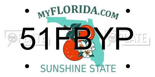 51FBYP Florida License Plate