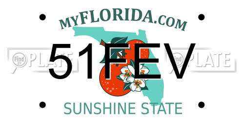 51FEV Florida License Plate