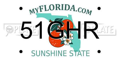 51GHR Florida License Plate