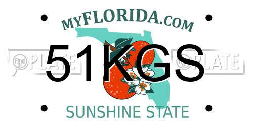51KGS Florida License Plate
