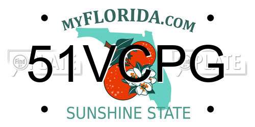 51VCPG Florida License Plate