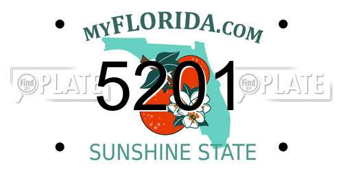 5201 Florida License Plate