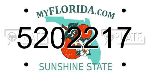 5202217 Florida License Plate