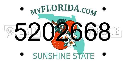 5202668 Florida License Plate
