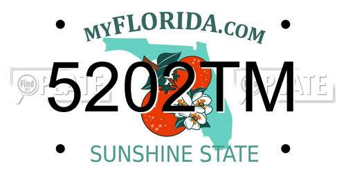 5202TM Florida License Plate