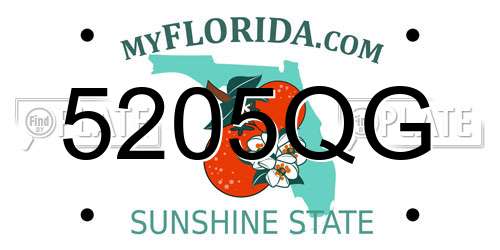 5205QG Florida License Plate