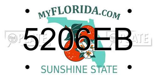 5206EB Florida License Plate