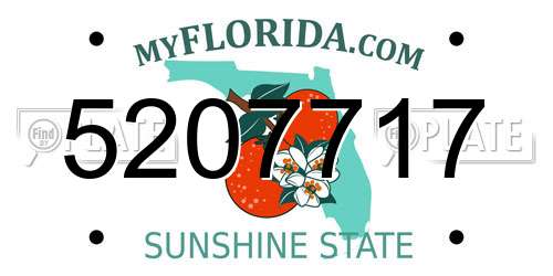 5207717 Florida License Plate