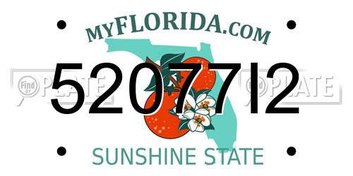 52077I2 Florida License Plate