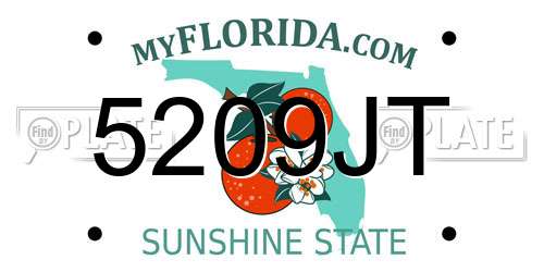 5209JT Florida License Plate