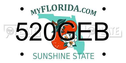 520GEB Florida License Plate