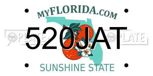 520JAT Florida License Plate