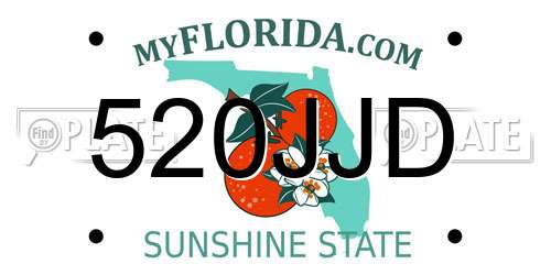 520JJD Florida License Plate