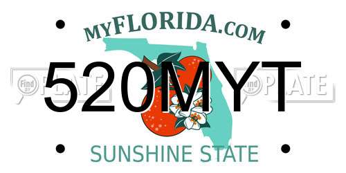 520MYT Florida License Plate