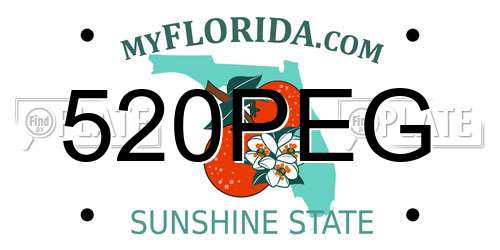 520PEG Florida License Plate