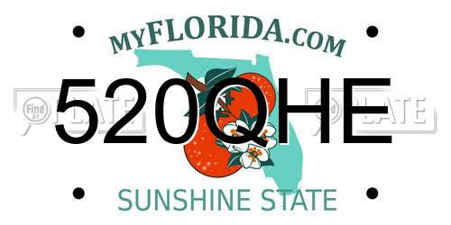 520QHE Florida License Plate