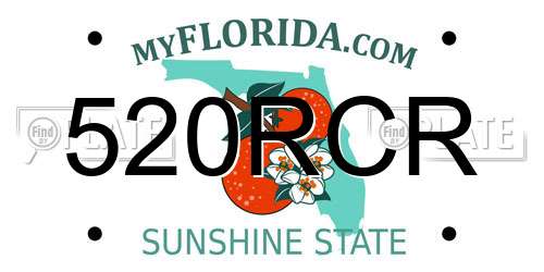520RCR Florida License Plate