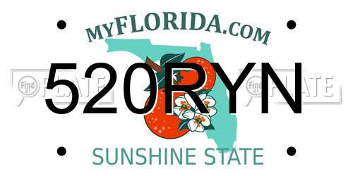 520RYN Florida License Plate