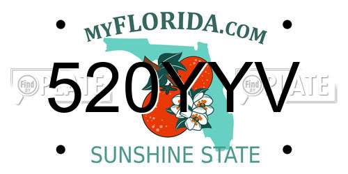 520YYV Florida License Plate