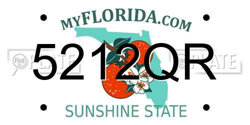 5212QR Florida License Plate